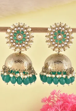 Kundan Jhumka Style Earrings