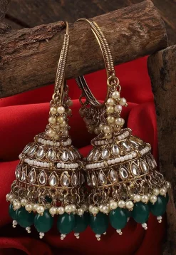 Kundan Jhumka Style Earrings