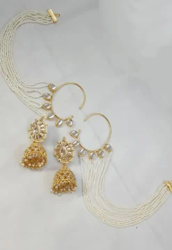 Kundan Jhumka Style Earrings