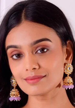 Kundan Jhumka Style Earrings