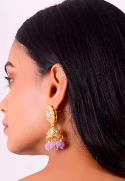Kundan Jhumka Style Earrings