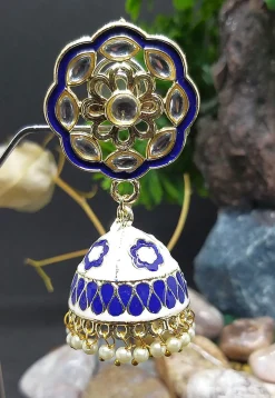 Kundan Jhumka Style Earrings
