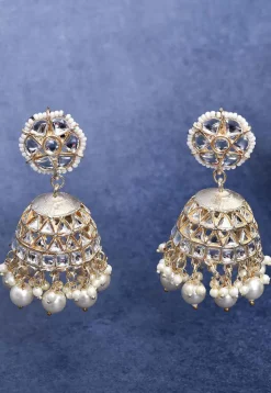 Kundan Jhumka Style Earrings