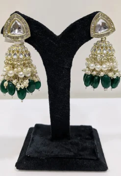 Kundan Jhumka Style Earrings