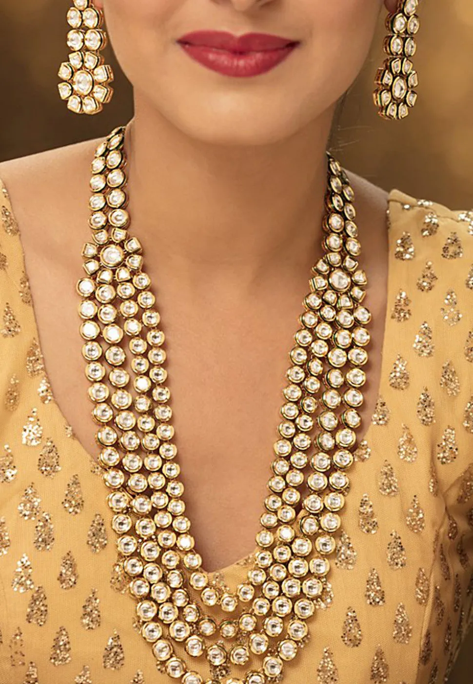 Kundan Layered Necklace Set