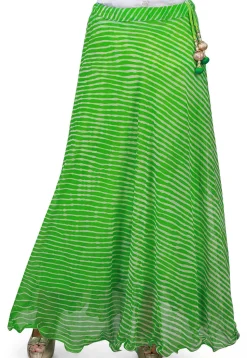 Lehariya Georgette Long Skirt in Green
