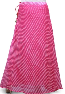 Lehariya Georgette Long Skirt in Pink
