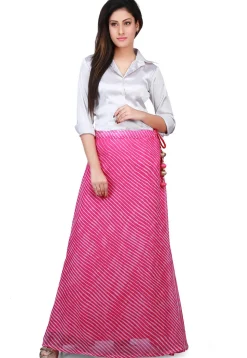 Lehariya Georgette Long Skirt in Pink
