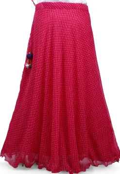 Lehariya Georgette Long Skirt in Pink