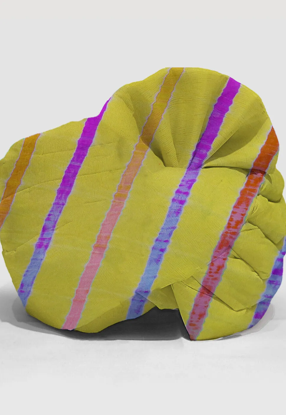 Leheriya Crepe Unisex Turban in Mustard