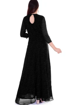 Leheriya Georgette Gown in Black