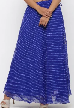 Leheriya Georgette Long Skirt in Blue