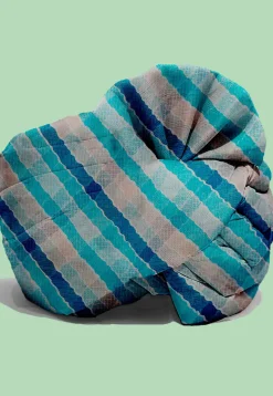 Leheriya Kota Silk Kids Turban in Shaded Blue