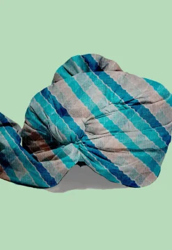Leheriya Kota Silk Kids Turban in Shaded Blue