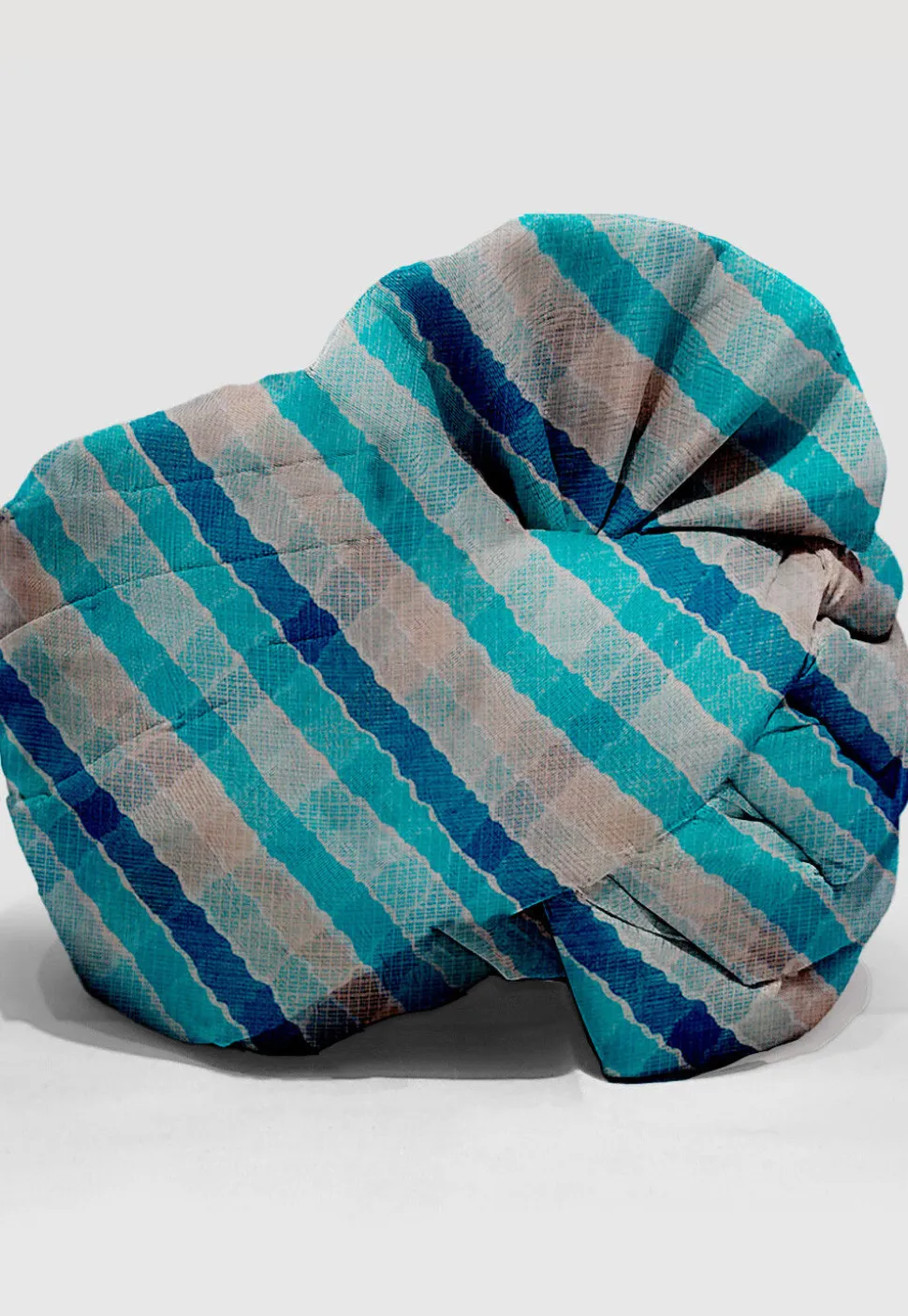 Leheriya Kota Silk Unisex Turban in Shaded Blue