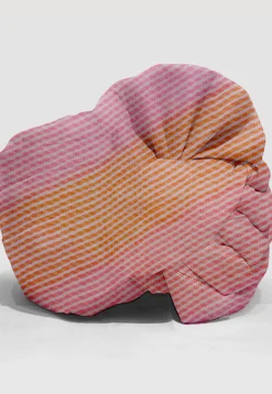 Leheriya Kota Silk Unisex Turban in Shaded Orange and Pink