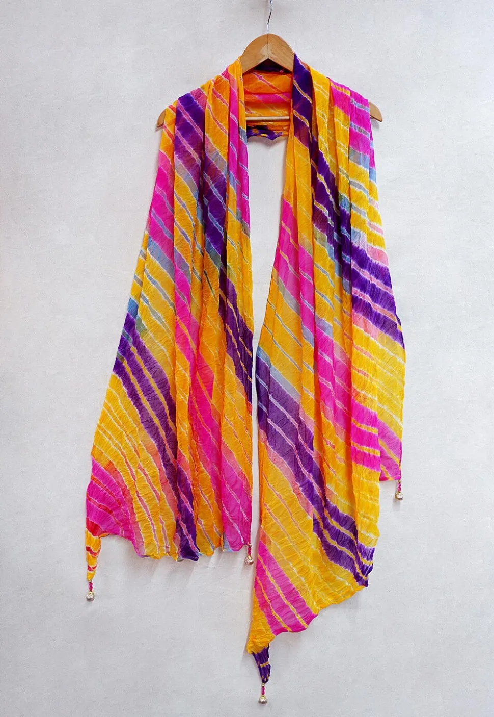 Leheriya Printed Chiffon Dupatta in Multicolor
