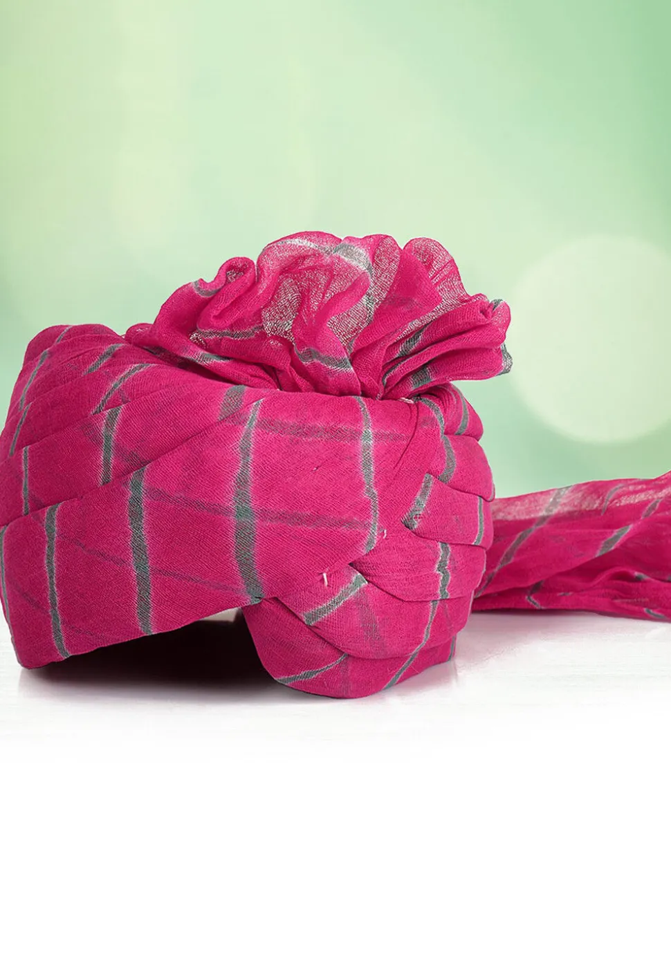 Leheriya Printed Cotton Kids Turban in Pink