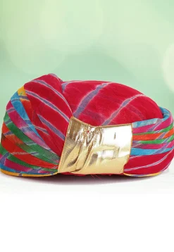 Leheriya Printed Cotton Kids Turban in Multicolor