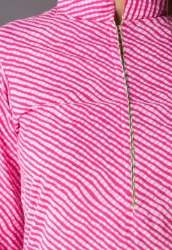 Leheriya Printed Cotton Pakistani Suit in Pink