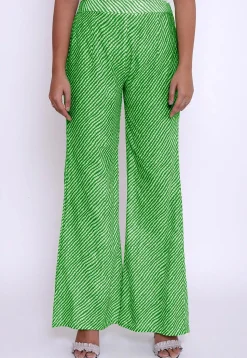 Leheriya Printed Cotton Palazzo in Light Green