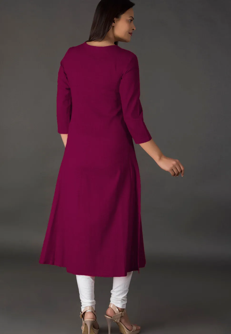 Leheriya Printed Cotton Straight Suit in Pink and Magenta