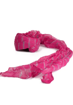 Leheriya Printed Cotton Unisex Turban in Pink