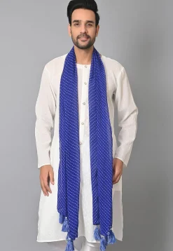 Leheriya Printed Georgette Dupatta in Royal Blue