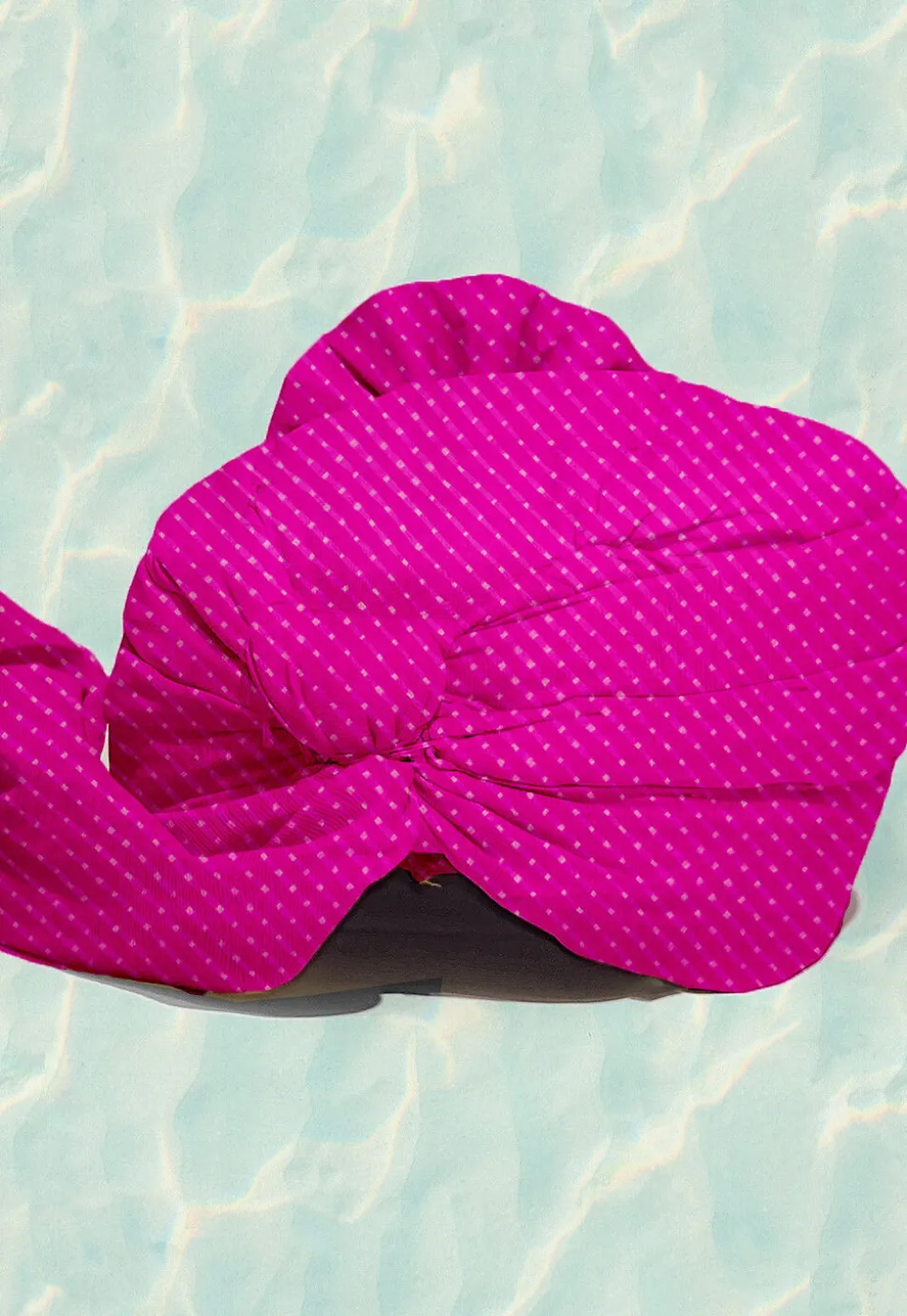 Leheriya Printed Pure Kota Silk Kids Turban in Pink