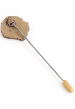 Lion's Mane Metallic Lapel Pin
