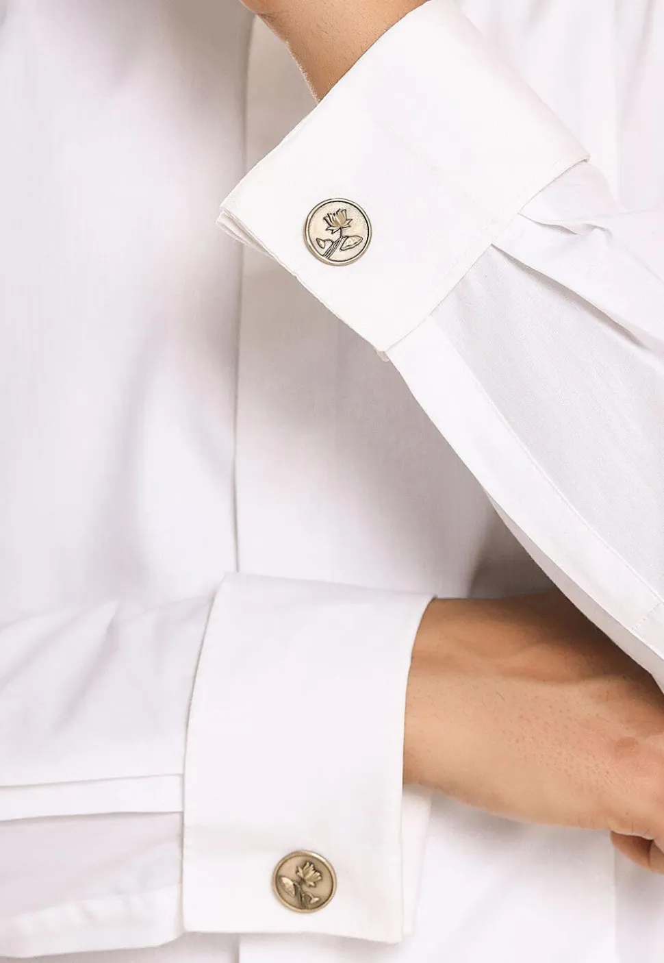 Lotus Magic Metallic Cufflink Pair