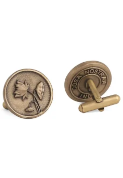 Lotus Magic Metallic Cufflink Pair