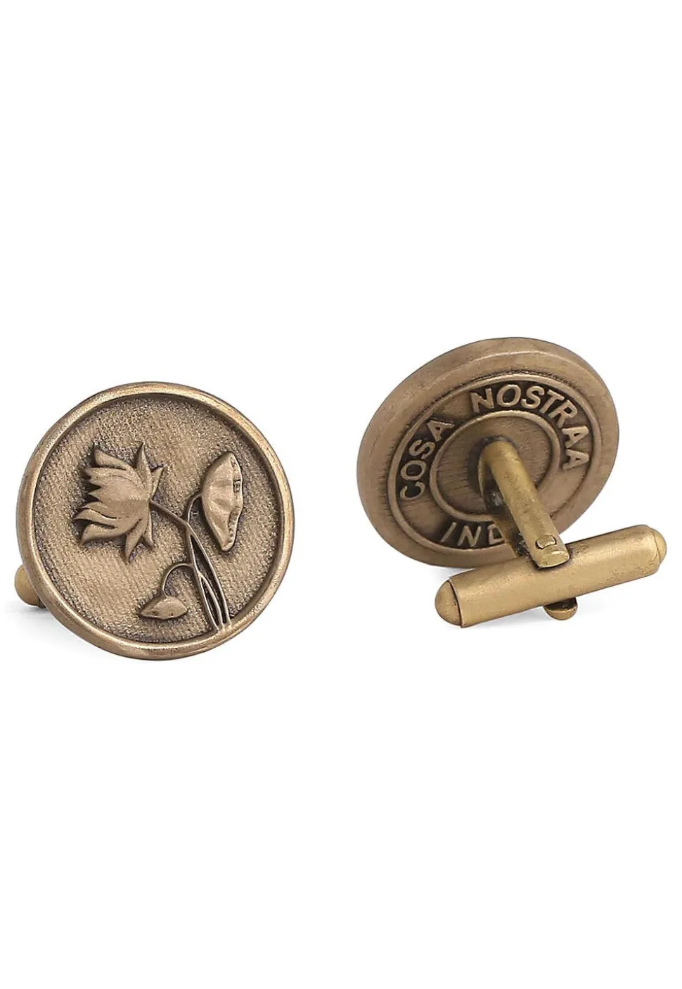 Lotus Magic Metallic Cufflink Pair