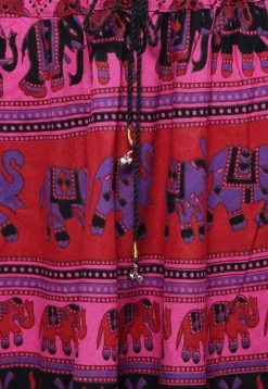Mandala Printed Pure Cotton Skirt in Pink