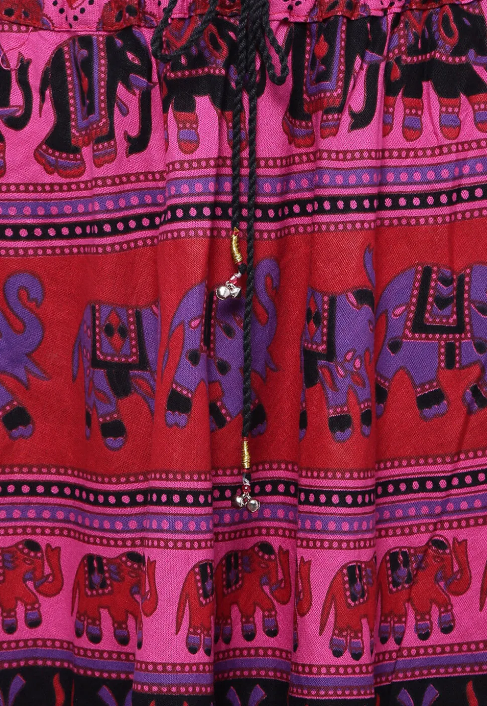 Mandala Printed Pure Cotton Skirt in Pink