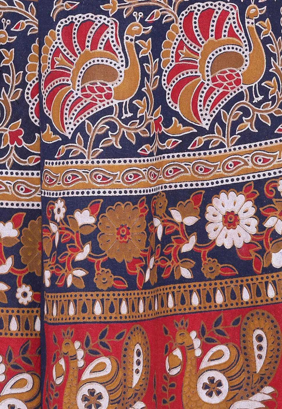 Mandala Printed Pure Cotton Wrap Around Skirt in Multicolor