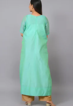 Maternity Brocade Pakistani Suit in Sea Green