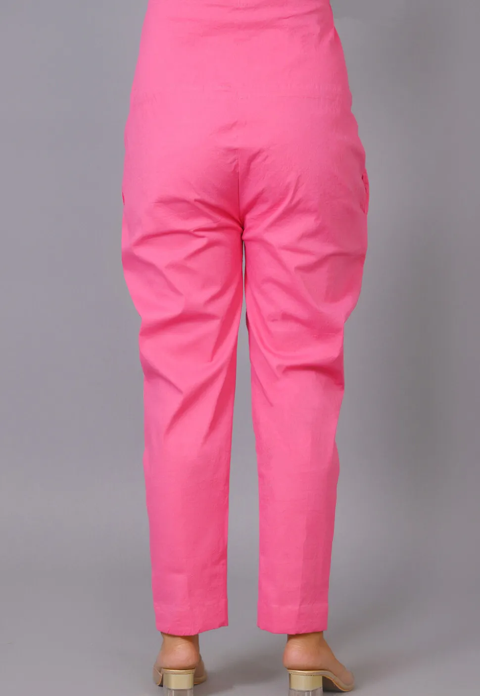 Maternity Cotton High Rise Pant in Pink