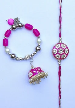 Meenakari Bhaiya and Bhabhi Rakhi Pair