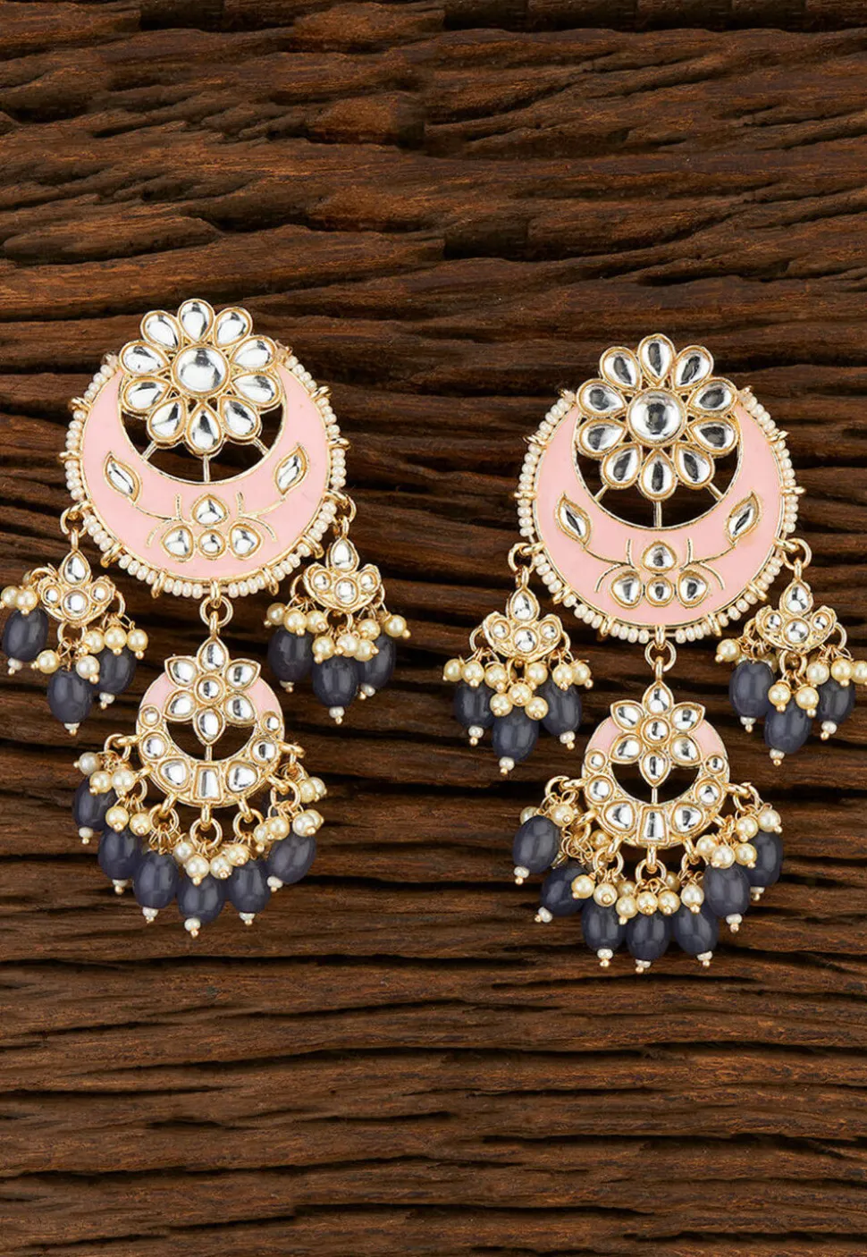 Meenakari Chandbali Earrings