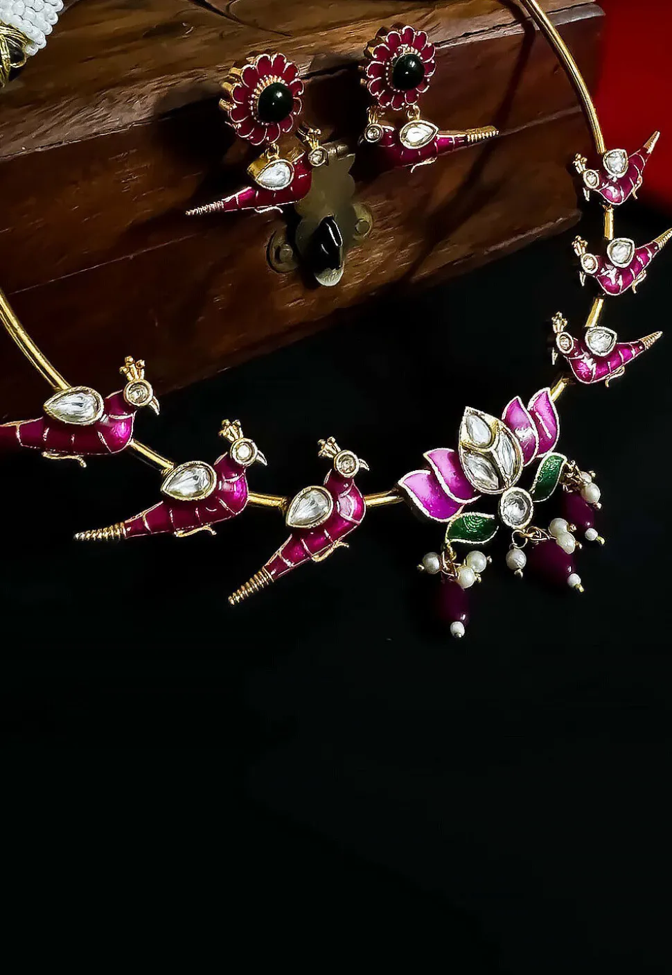 Meenakari Choker Necklace Set