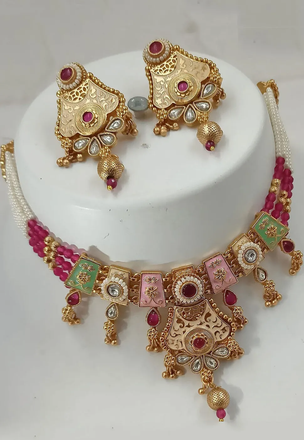 Meenakari Choker Necklace Set