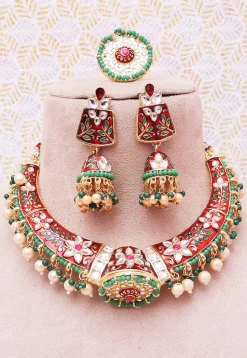 Meenakari Choker Necklace Set