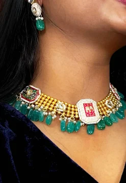Meenakari Choker Necklace Set