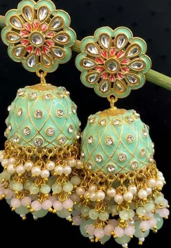 Meenakari Jhumka Style Earrings