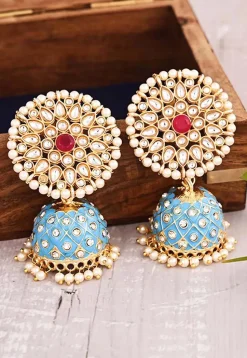 Meenakari Jhumka Style Earrings