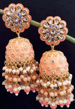 Meenakari Jhumka Style Earrings