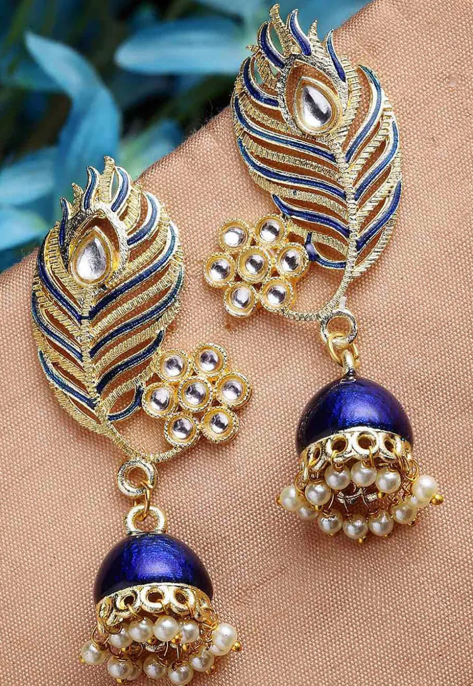 Meenakari Jhumka Style Earrings