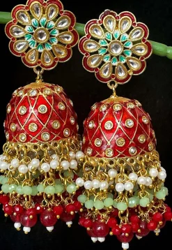 Meenakari Jhumka Style Earrings