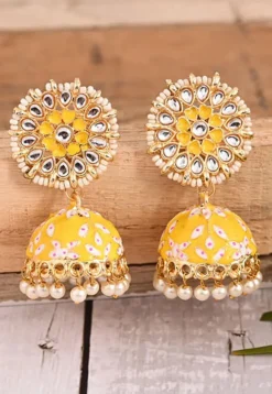 Meenakari Jhumka Style Earrings